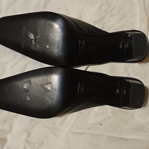 Coach Black Letter Mules 6b - Picture 2 of 5